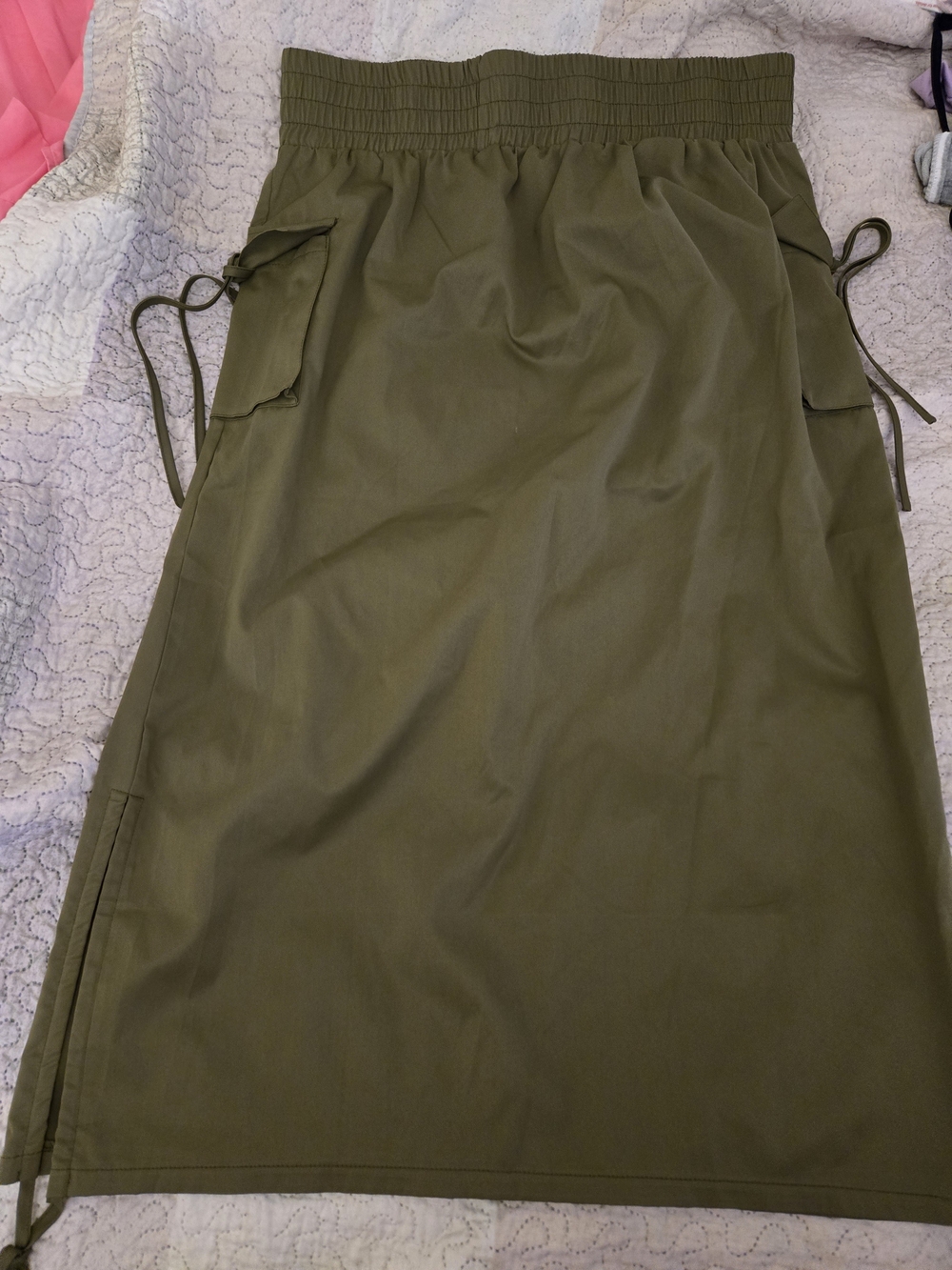 SHEIN Olive Green Maxi Utility Skirt